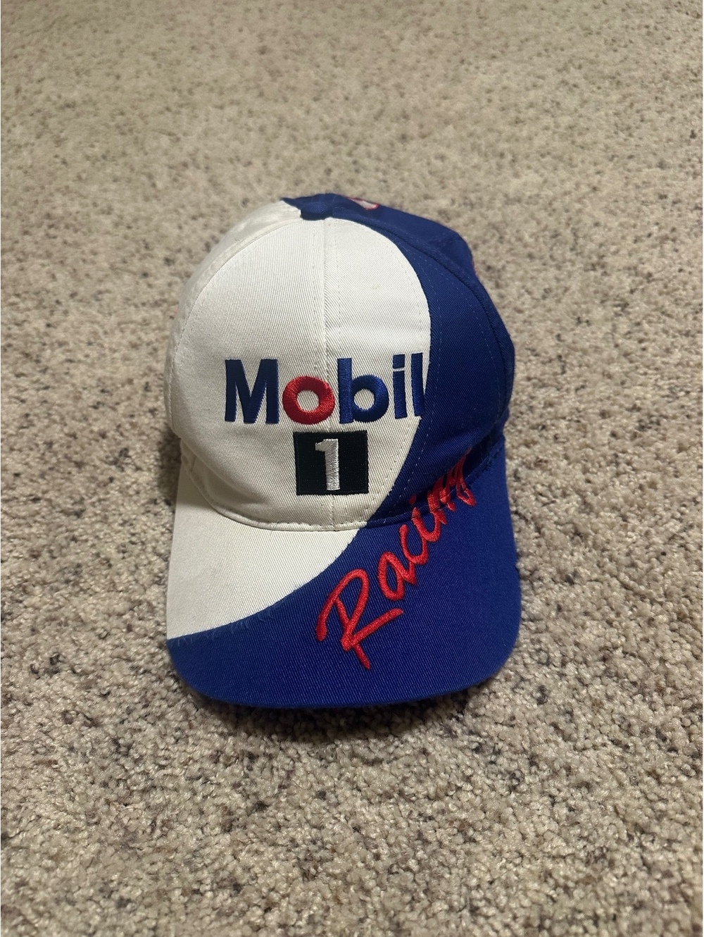 Vintage Mobil 1 Racing NASCAR Adjustable Baseball Cap Hat